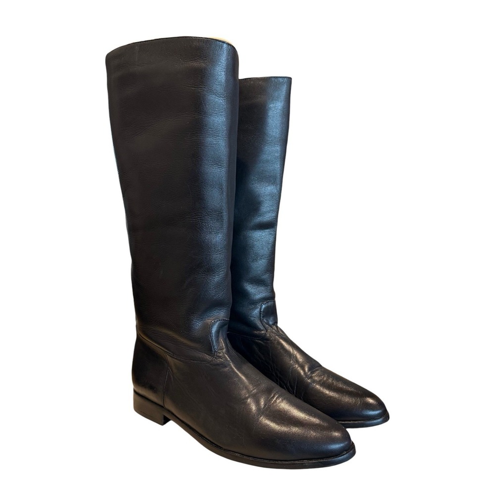 Vintage Marc Alpert 8.5 M Black Leather Women's Riding Boots Equestrian Classy